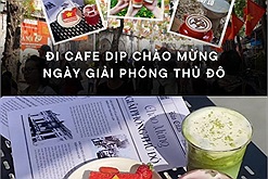 Tưng bừng chào mừng Ngày Giải phóng Thủ đô, nhiều quán cà phê sáng tạo món đồ uống độc đáo