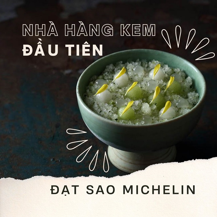 Nhà hàng kem đầu tiên trên thế giới được xếp hạng sao Michelin