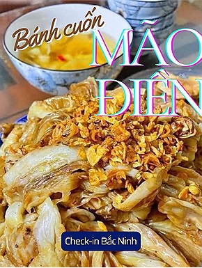 Độc lạ bánh cuốn Mão Điền - Bắc Ninh, loại bánh có màu sắc khác hoàn toàn bánh cuốn ở những nơi khác