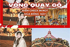 Check in vòng quay ngựa gỗ trong các khu vui chơi được giới trẻ ưa chuộng trong mùa Noel năm nay