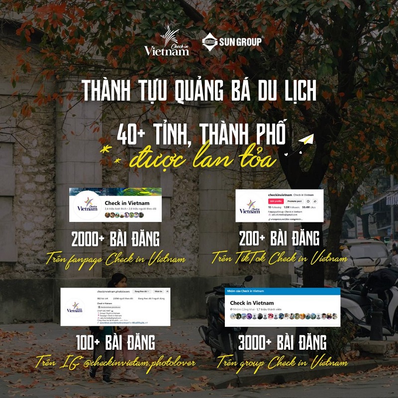 Những con số đầy tự hào Check in Vietnam đạt được