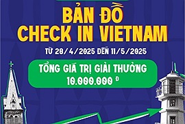 Bản đồ Check in Vietnam công bố minigame với tổng giải thưởng trị giá 10 triệu đồng