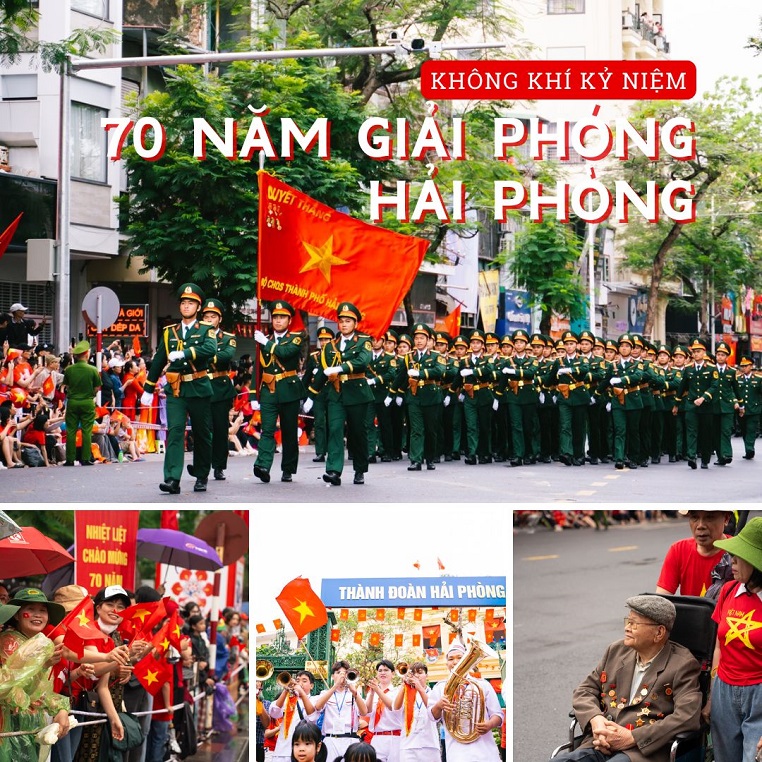 Nhìn lại không khí tưng bừng của lễ diễu hành kỷ niệm 70 năm Giải phóng Hải Phòng qua ống kính thành viên Check in Vietnam