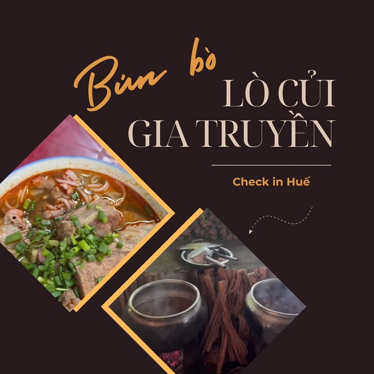 Độc đáo quán bún bò lò củi gia truyền hơn 60 năm tuổi ở Huế