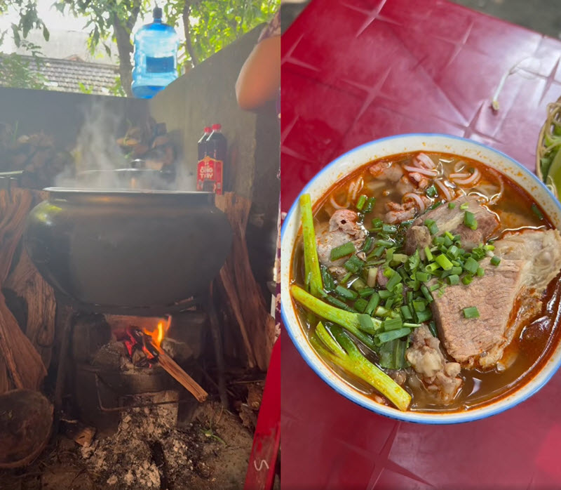 quán bún bò lò củi gia truyền