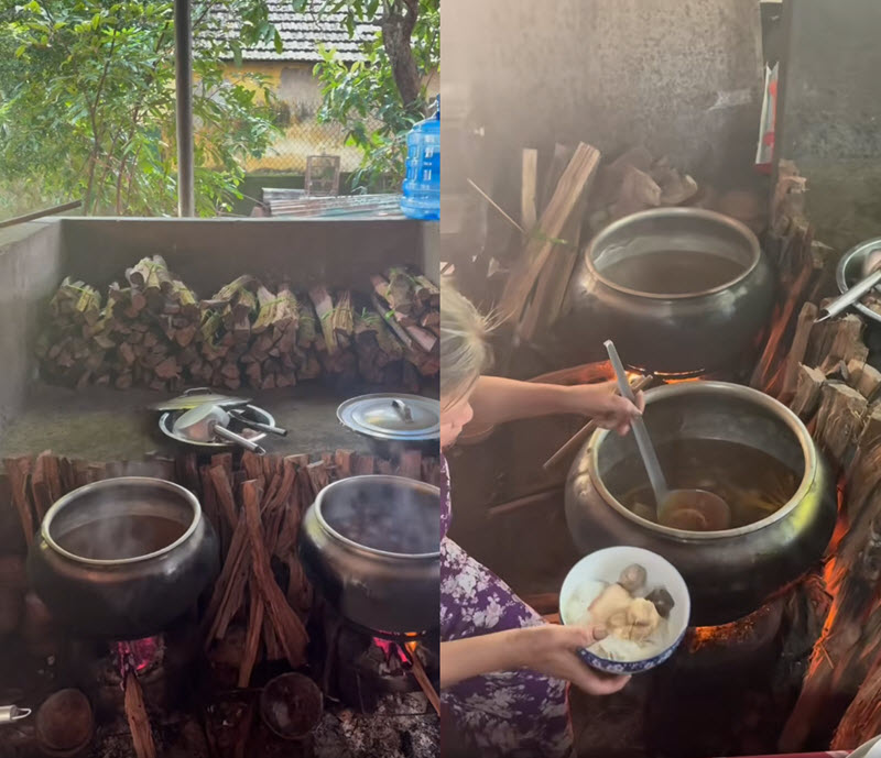 quán bún bò lò củi gia truyền
