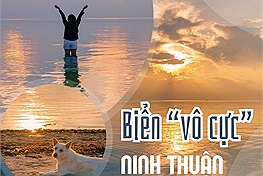 Thêm một lựa chọn biển "vô cực" ở Ninh Thuận, độ đẹp không thua kém biển "vô cực" ở Thái Bình