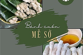 Đặc sản bánh cuốn Mễ Sở của Hưng Yên: Một bọc lá chục chiếc bánh đặc trưng