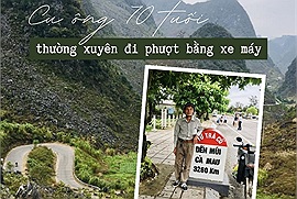 Lời chào của cụ ông 70 tuổi thường xuyên đi phượt bằng xe máy gây sốt MXH