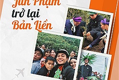 Jun Phạm trồng mầm cây đầu tiên ở Bản Liền trong dự án "Gia đình Haha - Vì một Việt Nam hạnh phúc"
