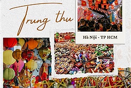 Rộn ràng không khí trước thềm Trung thu ở hai "phố lồng đèn" Sài Gòn và Hà Nội