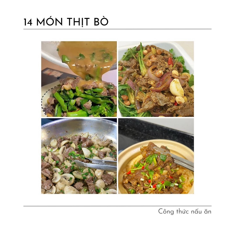 14 công thức nấu thịt bò từ tín đồ ẩm thực "trung bình một tuần dùng khoảng 3 - 4 bữa có thịt bò"