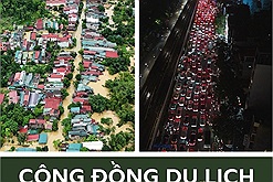 Cộng đồng du lịch "lăn lộn" trong mùa lũ lụt ở miền Bắc và miền Trung