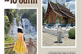 Check in loạt cảnh đẹp nước bạn Lào với chục bộ trang phục khác nhau