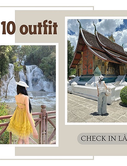 Check in loạt cảnh đẹp nước bạn Lào với chục bộ trang phục khác nhau