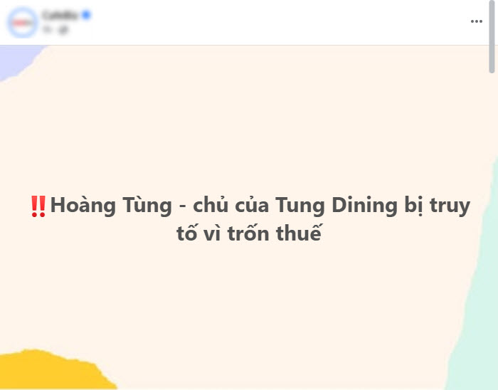 chủ nhà hàng Tung Dining vướng vòng lao lý