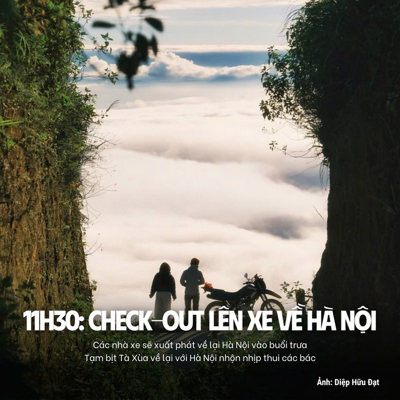 Lịch trình 2N1Đ săn mây Tà Xùa