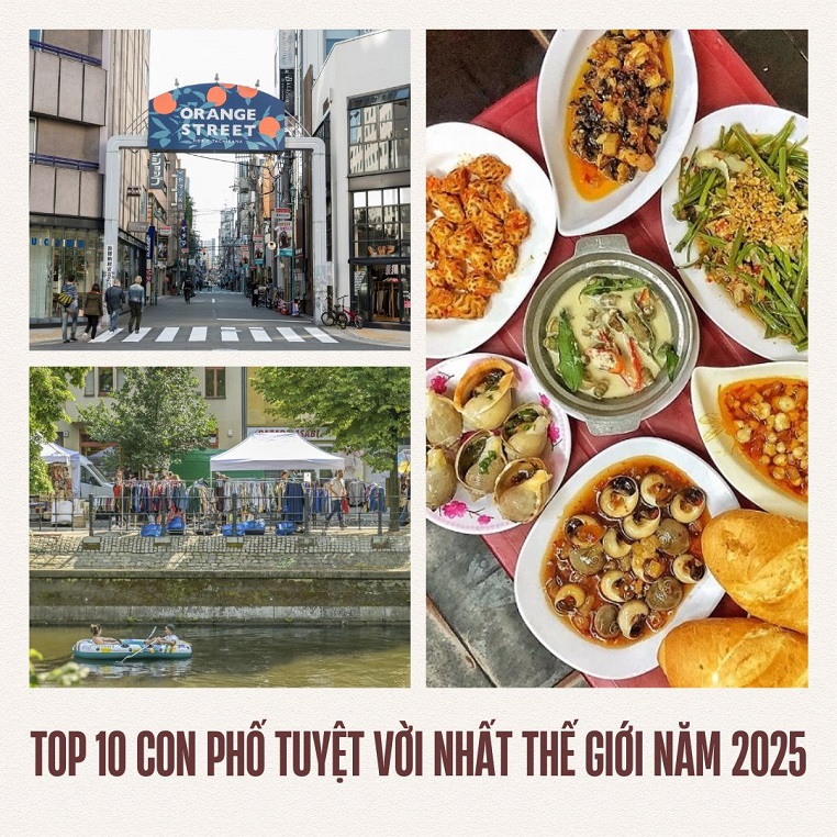 Top 10 con phố tuyệt vời nhất thế giới năm 2025: Phố ẩm thực Vĩnh Khánh ở TP HCM góp mặt