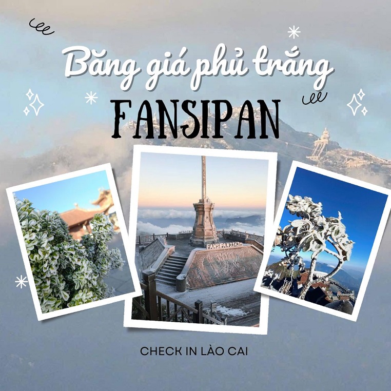 Hình ảnh băng giá phủ trắng đỉnh Fansipan báo hiệu một mùa săn băng tuyết rầm rộ