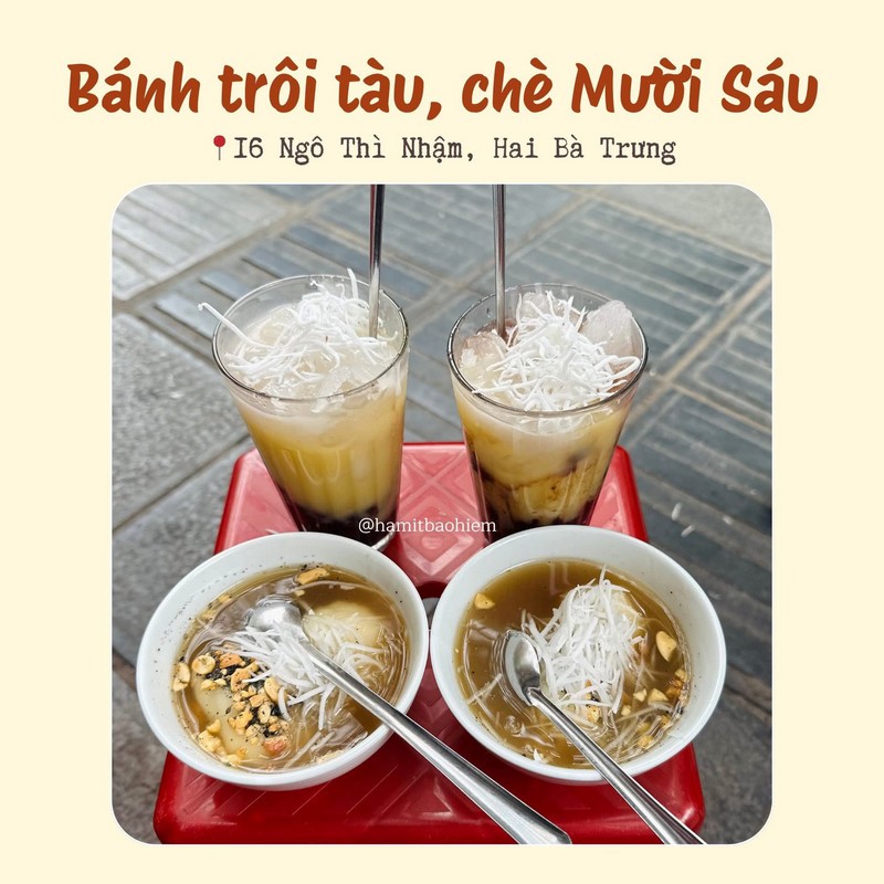 10 quán bánh trôi tàu Hà Nội