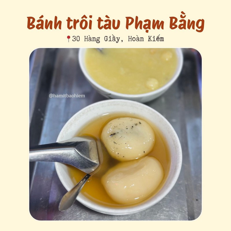 10 quán bánh trôi tàu Hà Nội