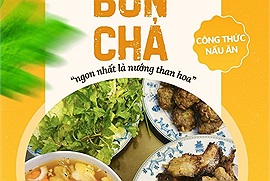 Công thức bún chả tự làm: "Ngon nhất là nướng than hoa"