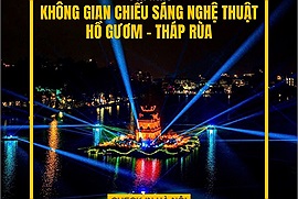 Không gian Chiếu sáng Nghệ thuật Hồ Gươm - Tháp Rùa mở màn mùa lễ hội cuối năm 2025 của Hà Nội