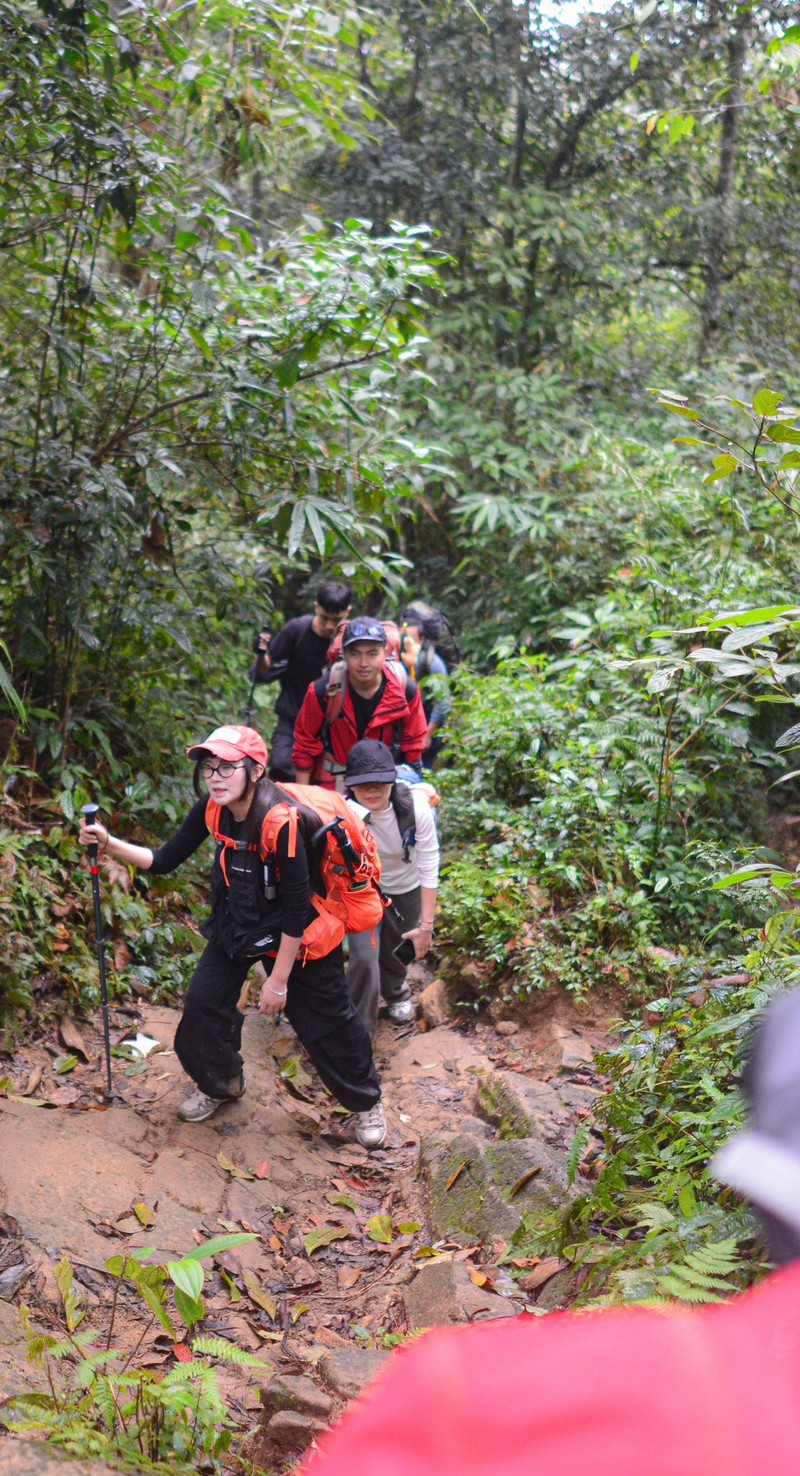 cô bạn đi leo núi cao 3.046 m