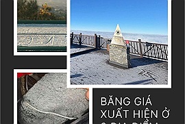Băng giá xuất hiện ở 3 địa điểm của miền Bắc và miền Trung chỉ trong vài ngày