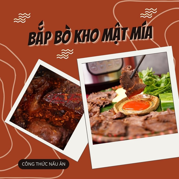 Công thức món bắp bò kho mật mía bằng nồi áp suất