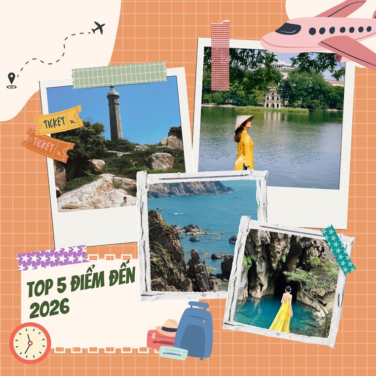 Gợi ý Top 5 điểm đến du lịch đáng để lên kế hoạch check in năm 2026