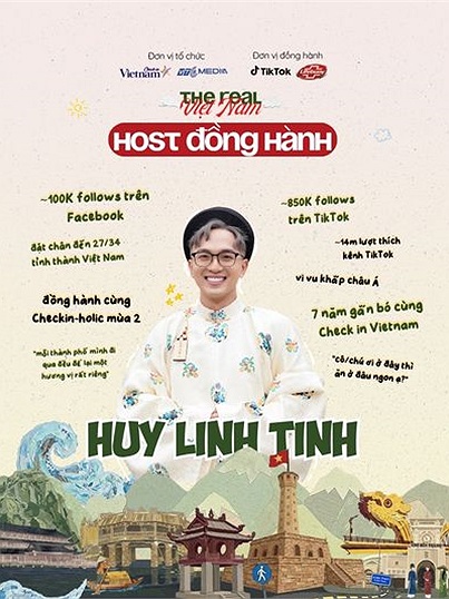 Travel blogger Huy Linh Tinh trở lại Checkin-holic trong vai trò Host của mùa 4 "The Real Việt Nam"