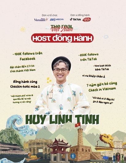 Travel blogger Huy Linh Tinh trở lại Checkin-holic trong vai trò Host của mùa 4 "The Real Việt Nam"